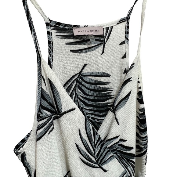 Dream of Me Palm Tree Print Dress with layered Ruffled Skirt, Size Medium - Picture 5 of 17